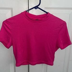 pink crop top from shein